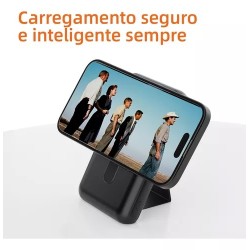 Powerbank 10.000mAh Portátil com Carregamento por Indução e Atração Magnética - Basike