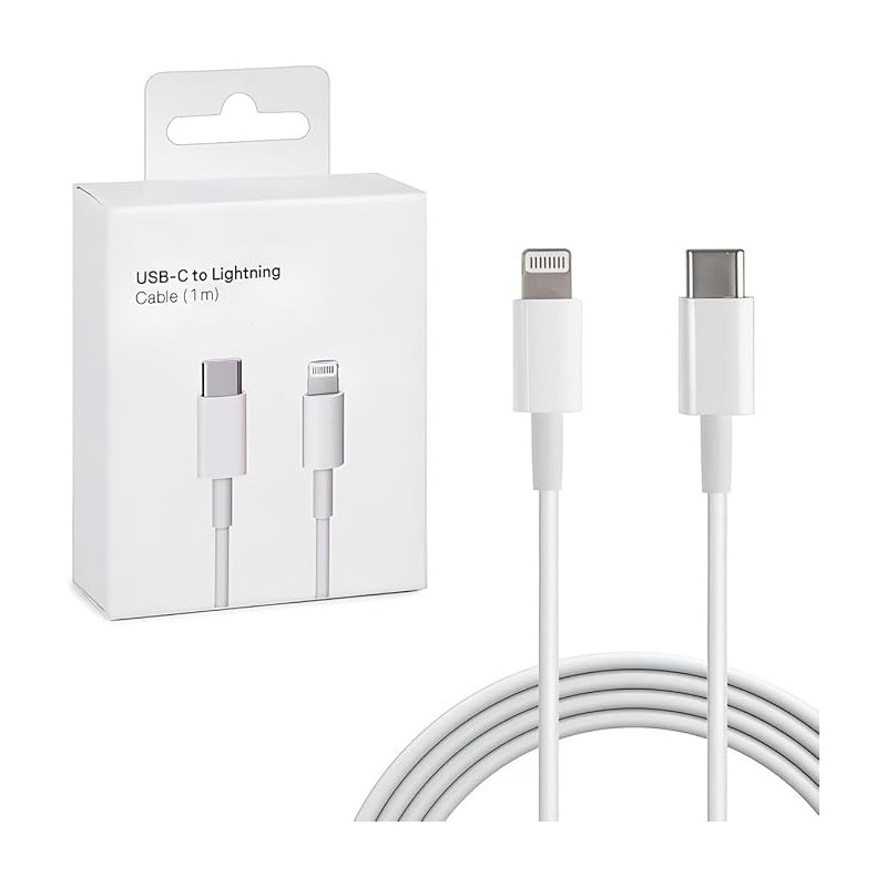 Cabo Carregador USB-C para Lightning - 1 Metro | Compatível com iPhone & iPad