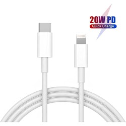 Cabo Carregador USB-C para Lightning - 1 Metro | Compatível com iPhone & iPad