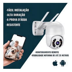 Câmera de Segurança Wi-fi Ip68 Full Hd Infravermelho Prova D´água - Anatel 08277-23-14439